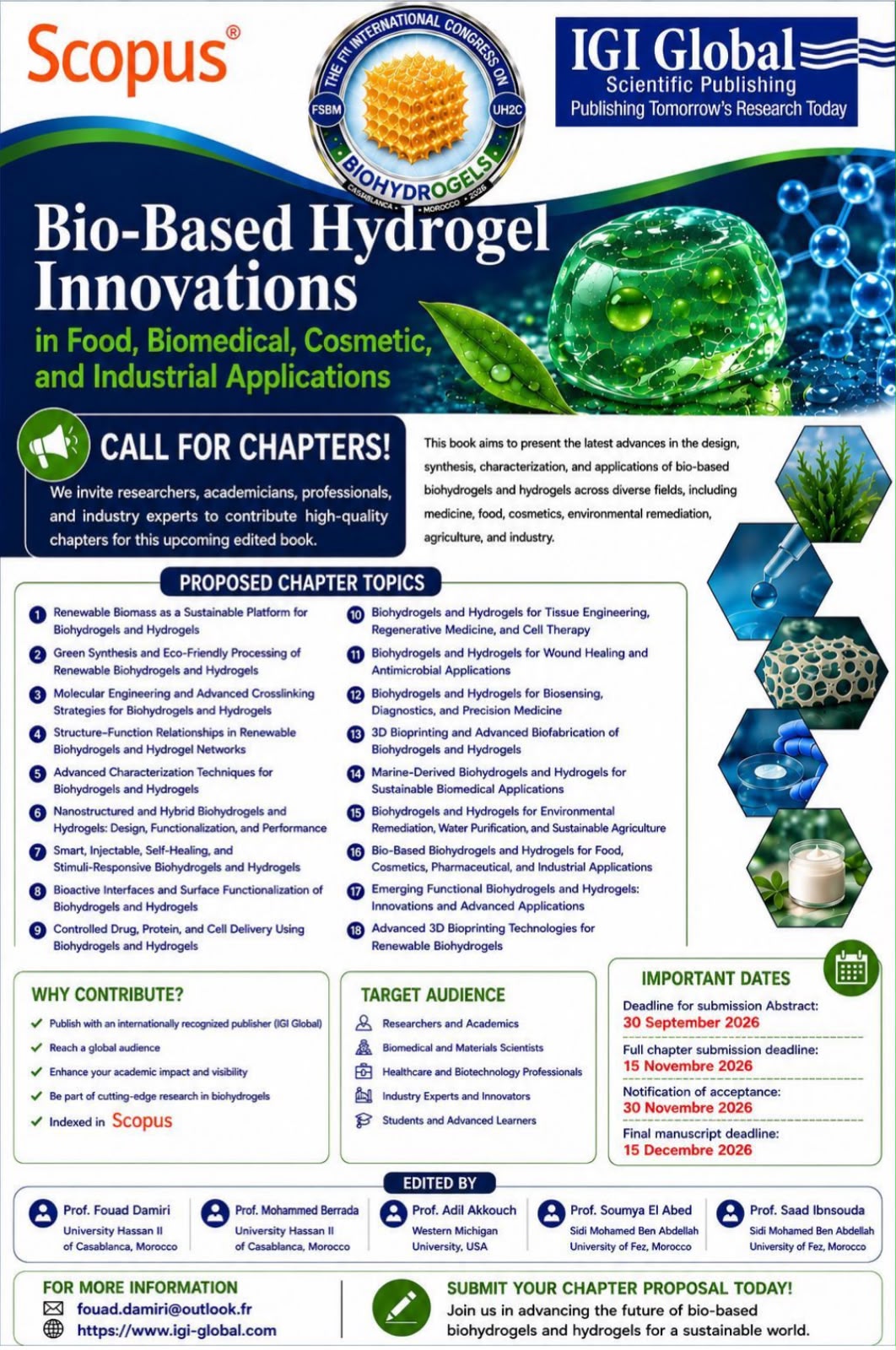 Bio-Based Hydrogel Innovations – IGI Global Call for Chapters